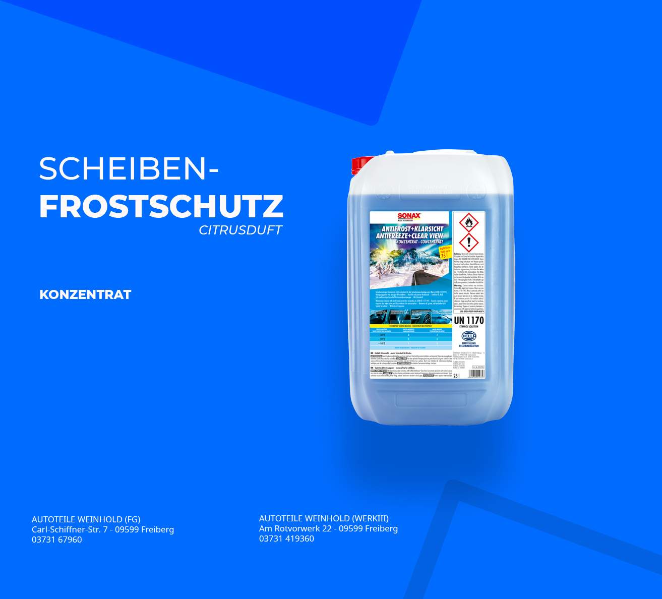 Read more about the article Scheibenfrotschutz 25L SONAX Konzentrat